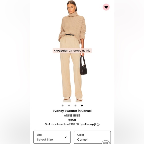 Anine Bing Sydney sweater camel - Picture 2 of 5